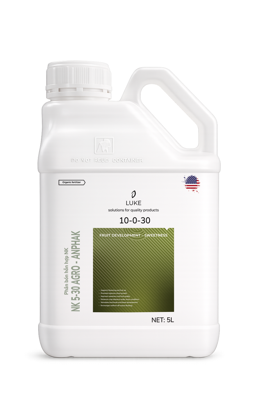 LUKE 10-0-30 NPK NHẬP KHẨU MỸ (5L)